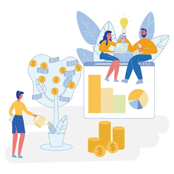 depositphotos 261631436 stock illustration flat illustration young business brings